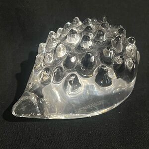 Elegant Clear Glass Hedgehog Sculpture